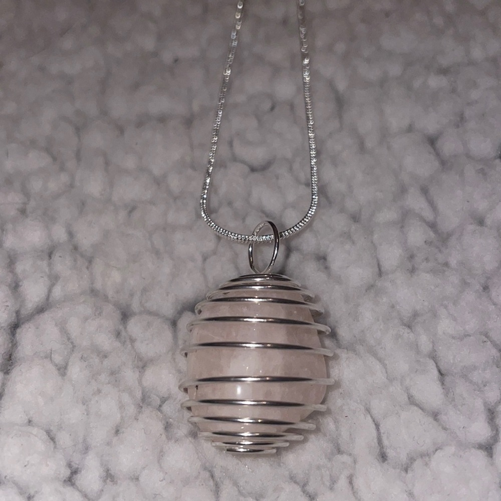 Rose quartz necklace